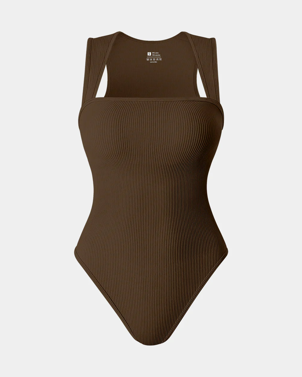 Bodysuits Sin Mangas Con Tirantes Y Escote Cuadrado Para Control De Abdomen
