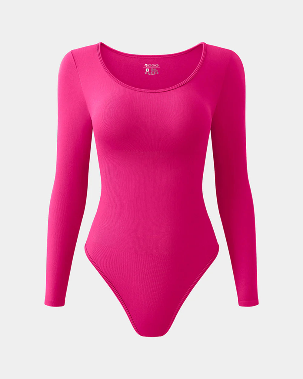 BODYSUIT MANGA LARGA CON CUELLO REDONDO Y TEXTURA CANALÉ