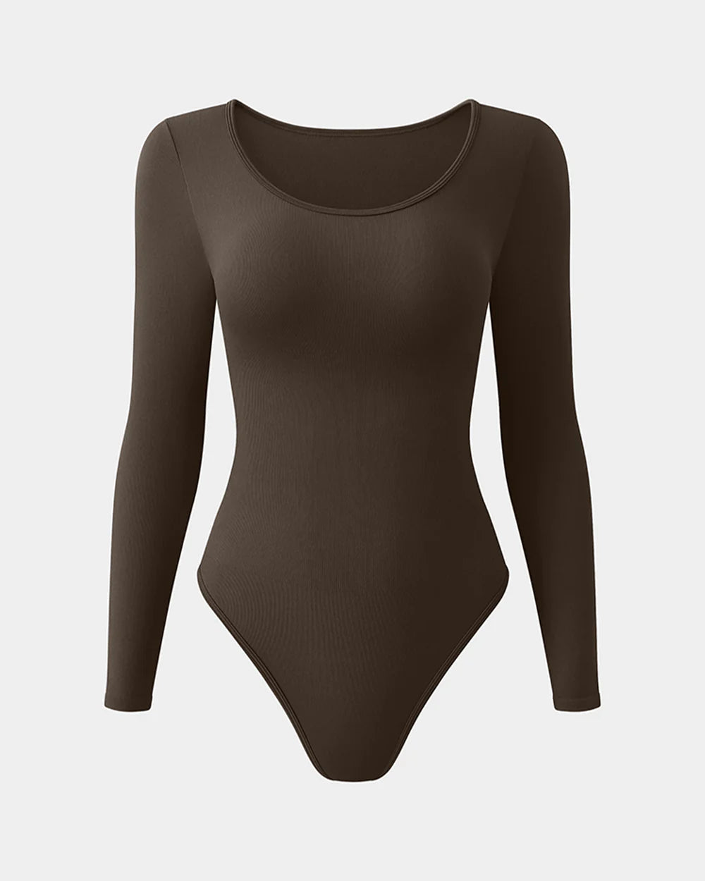 BODYSUIT MANGA LARGA CON CUELLO REDONDO Y TEXTURA CANALÉ