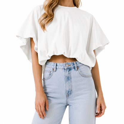 CAMISETA TIPO BOMBER EN TEJIDO FRESCO PERFECTA PARA VERANO