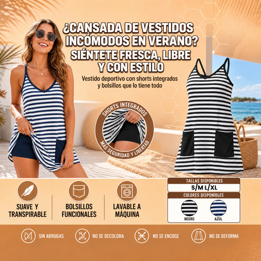 VESTIDO CORTO DEPORTIVO DE VERANO BY MAELA