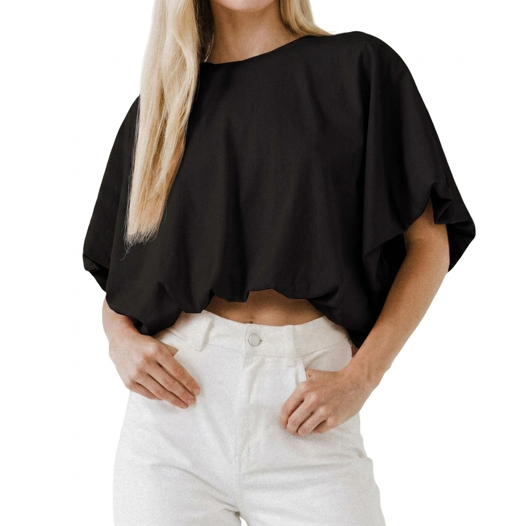 CAMISETA TIPO BOMBER EN TEJIDO FRESCO PERFECTA PARA VERANO