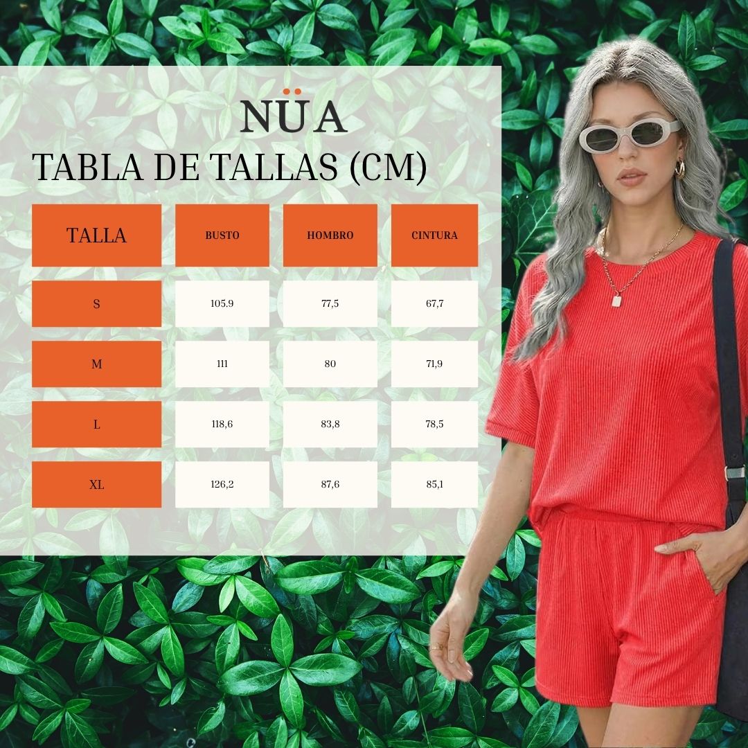 CONJUNTO DE DOS PIEZAS CAMISETA Y SHORT HOLGADOS PARA VERANO