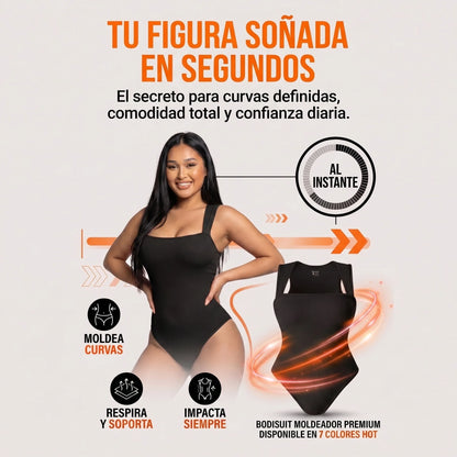 BODYSUIT SIN MANGAS Y ESCOTE CUADRADO CON CONTROL DE ABDOMEN