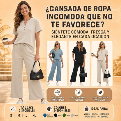 CONJUNTO DE 2 PIEZAS CASUAL PERFECTO PARA TODA OCASIÓN