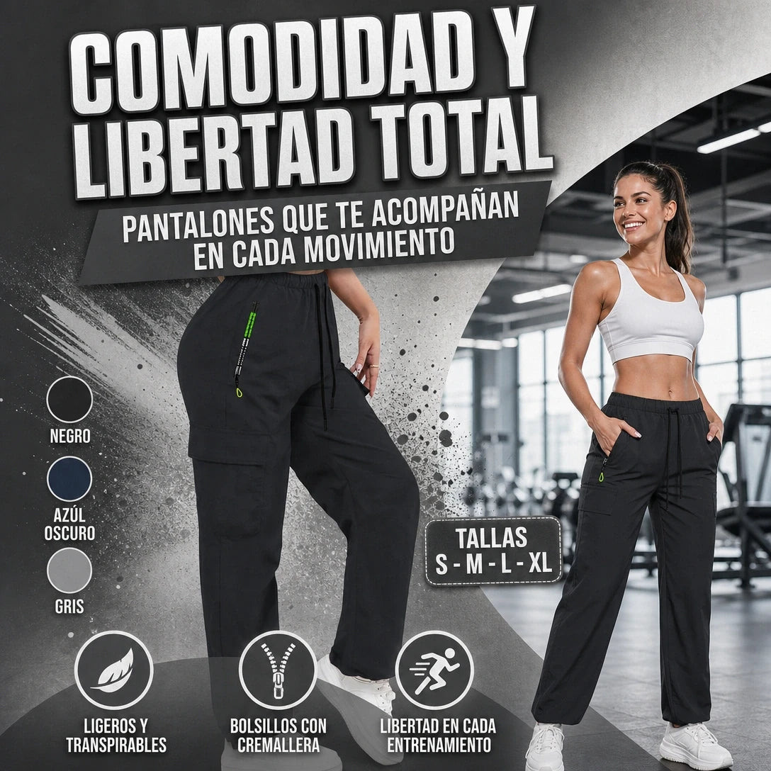 PANTALONES CARGO LIGEROS DE CORTE AMPLIO Y CASUAL