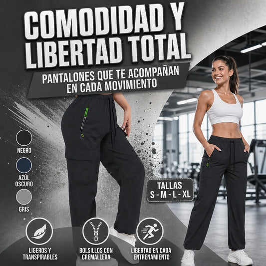 PANTALONES CARGO LIGEROS DE CORTE AMPLIO Y CASUAL