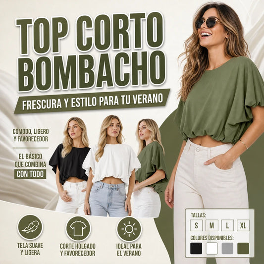 CAMISETA TIPO BOMBER EN TEJIDO FRESCO PERFECTA PARA VERANO